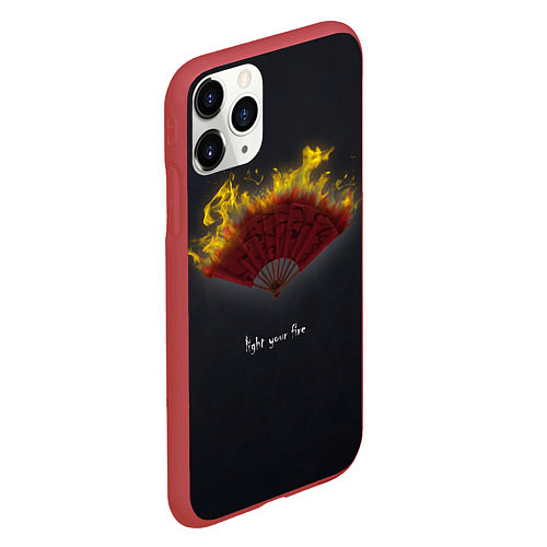 Чехол iPhone 11 Pro матовый Light your fire / 3D-Красный – фото 2