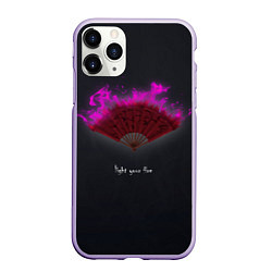 Чехол iPhone 11 Pro матовый Light your fire, цвет: 3D-светло-сиреневый