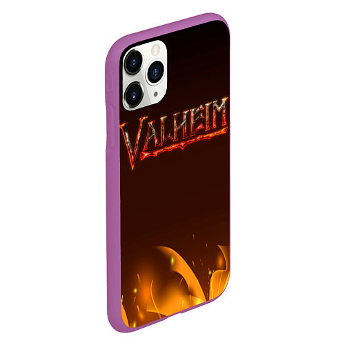 Чехол iPhone 11 Pro матовый Valheim: Вальхейм выживание / 3D-Фиолетовый – фото 2