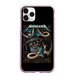 Чехол iPhone 11 Pro матовый METALLICA, цвет: 3D-розовый