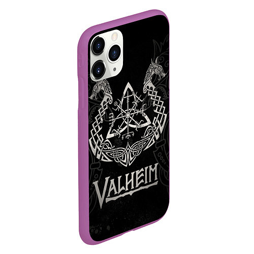 Чехол iPhone 11 Pro матовый Valheim / 3D-Фиолетовый – фото 2