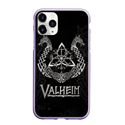Чехол iPhone 11 Pro матовый Valheim, цвет: 3D-светло-сиреневый
