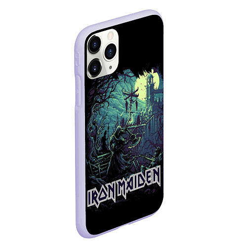 Чехол iPhone 11 Pro матовый IRON MAIDEN / 3D-Светло-сиреневый – фото 2