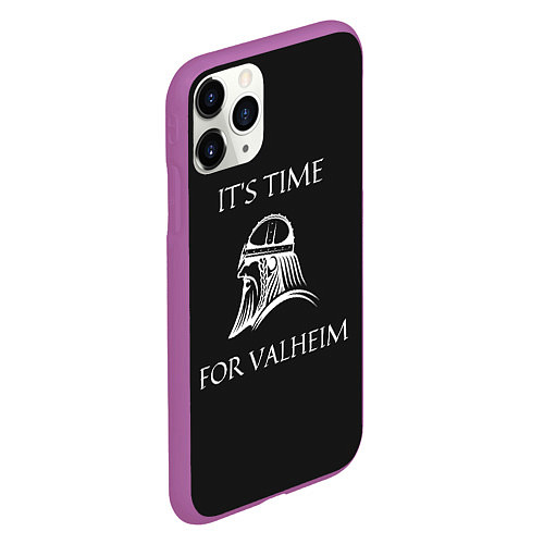 Чехол iPhone 11 Pro матовый Its time for Valheim / 3D-Фиолетовый – фото 2