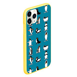 Чехол iPhone 11 Pro матовый Пингвина на заярдке, цвет: 3D-желтый — фото 2