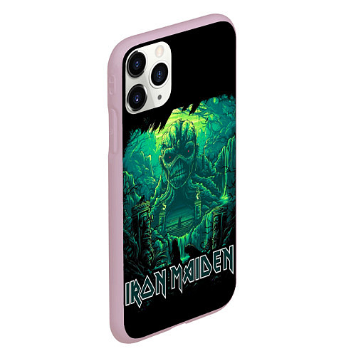 Чехол iPhone 11 Pro матовый IRON MAIDEN / 3D-Розовый – фото 2