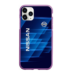 Чехол iPhone 11 Pro матовый Nissan, цвет: 3D-фиолетовый