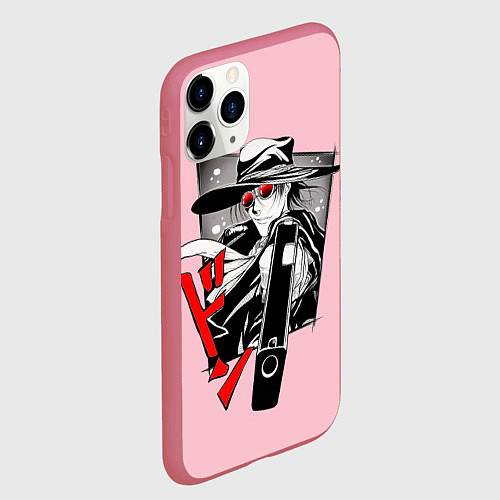 Чехол iPhone 11 Pro матовый Hellsing Хеллсинг / 3D-Малиновый – фото 2