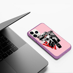 Чехол iPhone 11 Pro матовый Hellsing Хеллсинг, цвет: 3D-фиолетовый — фото 2