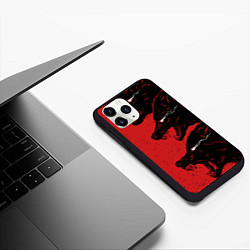 Чехол iPhone 11 Pro матовый Evil Wolves, цвет: 3D-черный — фото 2