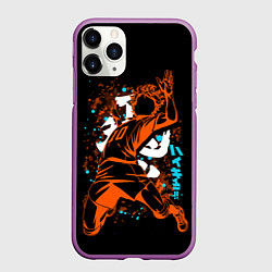 Чехол iPhone 11 Pro матовый ВОЛЕЙБОЛ!! HAIKYUU!!, цвет: 3D-фиолетовый