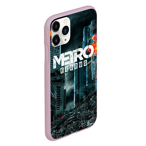 Чехол iPhone 11 Pro матовый Metro Exodus / 3D-Розовый – фото 2