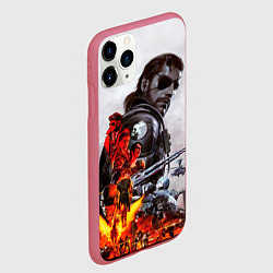 Чехол iPhone 11 Pro матовый Metal Gear, цвет: 3D-малиновый — фото 2