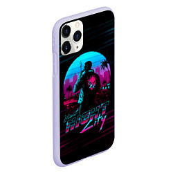 Чехол iPhone 11 Pro матовый Cyberpunk 2077 NIGHT CITY, цвет: 3D-светло-сиреневый — фото 2