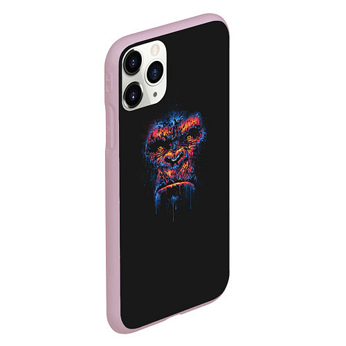 Чехол iPhone 11 Pro матовый Colorful Gorilla / 3D-Розовый – фото 2