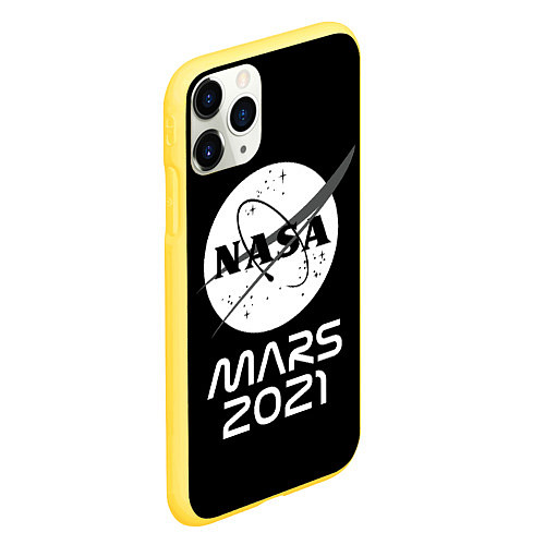 Чехол iPhone 11 Pro матовый NASA Perseverance / 3D-Желтый – фото 2