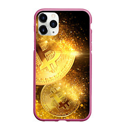 Чехол iPhone 11 Pro матовый БИТКОИН ЗОЛОТО BITCOIN GOLD