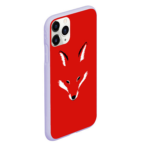 Чехол iPhone 11 Pro матовый Fox minimalism / 3D-Светло-сиреневый – фото 2