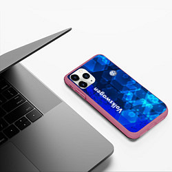 Чехол iPhone 11 Pro матовый Volkswagen, цвет: 3D-малиновый — фото 2