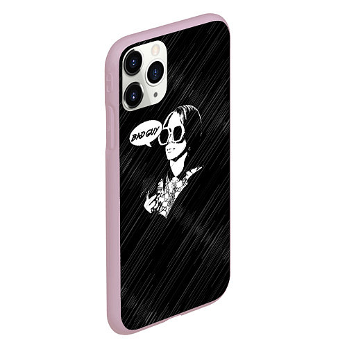Чехол iPhone 11 Pro матовый Билли Айлиш / 3D-Розовый – фото 2