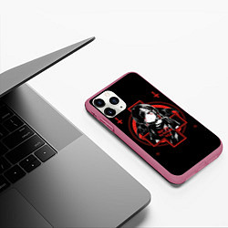 Чехол iPhone 11 Pro матовый SATANIC, цвет: 3D-малиновый — фото 2