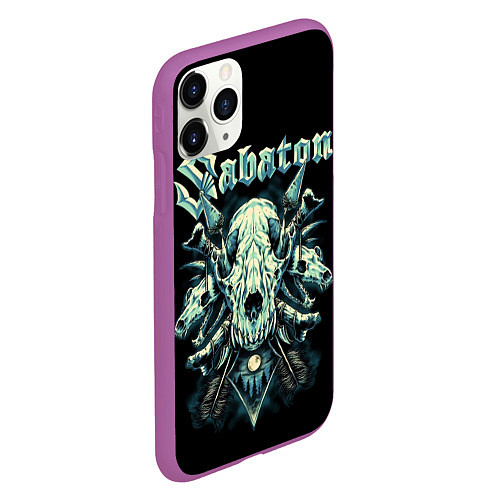 Чехол iPhone 11 Pro матовый Sabaton / 3D-Фиолетовый – фото 2