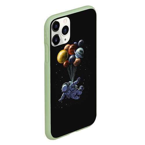 Чехол iPhone 11 Pro матовый Space Travel / 3D-Салатовый – фото 2