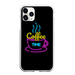 Чехол iPhone 11 Pro матовый Время кофе Неон, цвет: 3D-белый