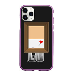 Чехол iPhone 11 Pro матовый Arts free Banksy, цвет: 3D-фиолетовый