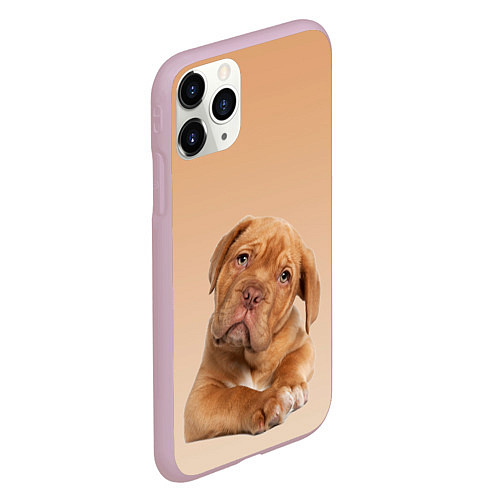 Чехол iPhone 11 Pro матовый Питбуль / 3D-Розовый – фото 2