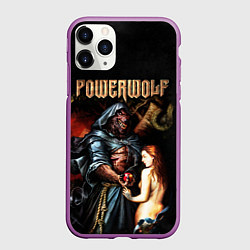 Чехол iPhone 11 Pro матовый Powerwolf, цвет: 3D-фиолетовый