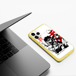 Чехол iPhone 11 Pro матовый Моя геройская академия, Дэку, цвет: 3D-желтый — фото 2