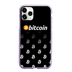 Чехол iPhone 11 Pro матовый БИТКОИН BITCOIN Z, цвет: 3D-светло-сиреневый