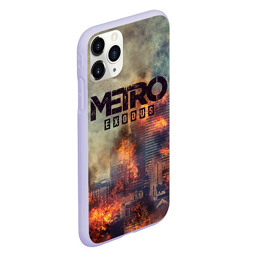 Чехол iPhone 11 Pro матовый Metro Exodus / 3D-Светло-сиреневый – фото 2