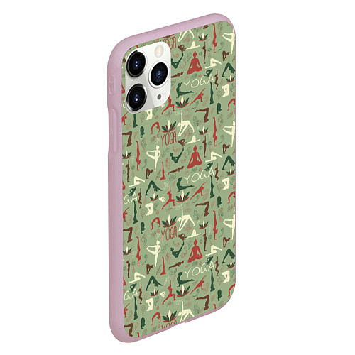 Чехол iPhone 11 Pro матовый Йога / 3D-Розовый – фото 2