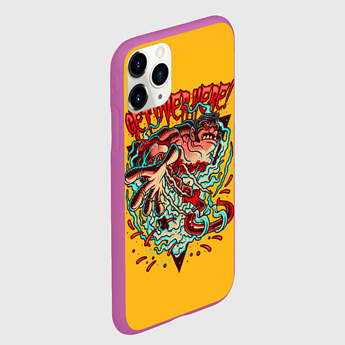 Чехол iPhone 11 Pro матовый Пудж Dota 2 / 3D-Фиолетовый – фото 2