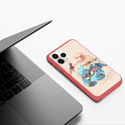 Чехол iPhone 11 Pro матовый Мы уже выехали Dota 2, цвет: 3D-красный — фото 2