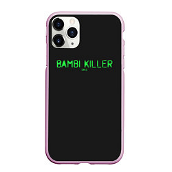 Чехол iPhone 11 Pro матовый Bambi killer, цвет: 3D-розовый