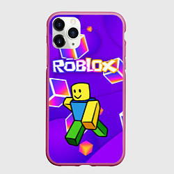 Чехол iPhone 11 Pro матовый ROBLOX КУБЫ, цвет: 3D-малиновый
