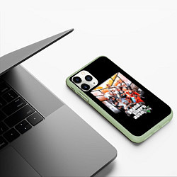 Чехол iPhone 11 Pro матовый Grand Theft Auto five, цвет: 3D-салатовый — фото 2