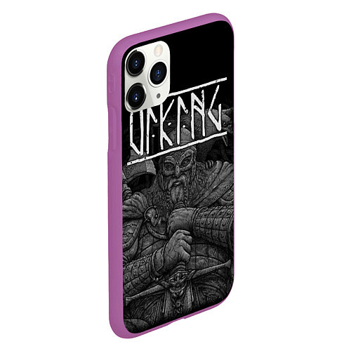 Чехол iPhone 11 Pro матовый Viking / 3D-Фиолетовый – фото 2