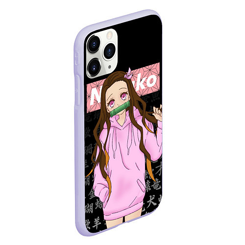 Чехол iPhone 11 Pro матовый NEZUKO НЕЗУКО / 3D-Светло-сиреневый – фото 2