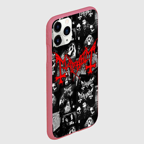 Чехол iPhone 11 Pro матовый MAYHEM / 3D-Малиновый – фото 2