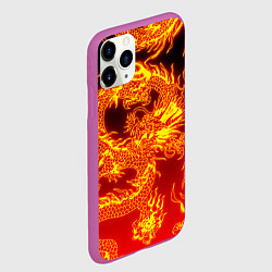 Чехол iPhone 11 Pro матовый ДРАКОН, цвет: 3D-фиолетовый — фото 2