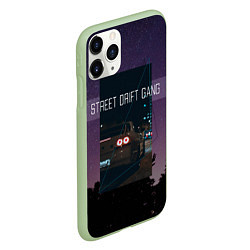 Чехол iPhone 11 Pro матовый Street Drift Gang Дрифт, цвет: 3D-салатовый — фото 2