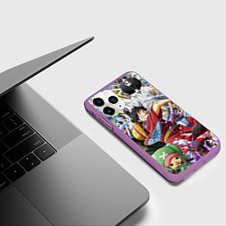Чехол iPhone 11 Pro матовый ONE PIECE ВАН ПИС, цвет: 3D-фиолетовый — фото 2