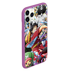 Чехол iPhone 11 Pro матовый ONE PIECE ВАН ПИС, цвет: 3D-фиолетовый — фото 2