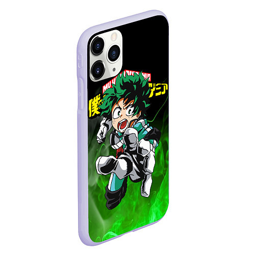 Чехол iPhone 11 Pro матовый MY HERO ACADEMIA MHA МОЯ ГЕРОЙСКАЯ АКАДЕМИЯ / 3D-Светло-сиреневый – фото 2