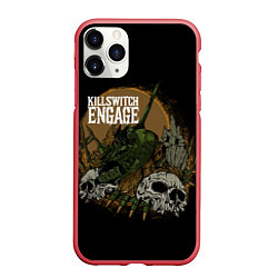 Чехол iPhone 11 Pro матовый Killswitch Engage, цвет: 3D-красный