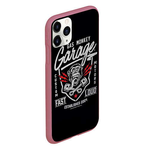 Чехол iPhone 11 Pro матовый Gas Monkey Garage / 3D-Малиновый – фото 2